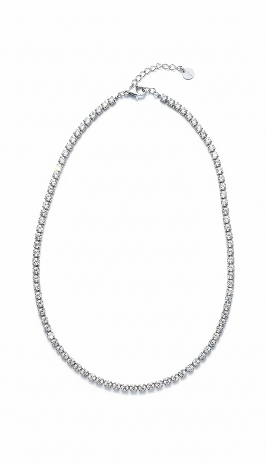 Collana Maxi Tennis - Argento